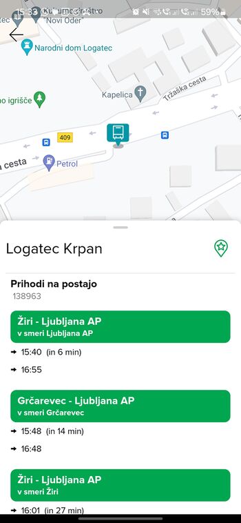 Interaktivni vozni redi avtobusnih prevozov na območju Logatca v platformi Logatec Supermesto