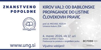 Znanstveno popoldne - Kirov valj: od babilonske propagande do listine človekovih pravic