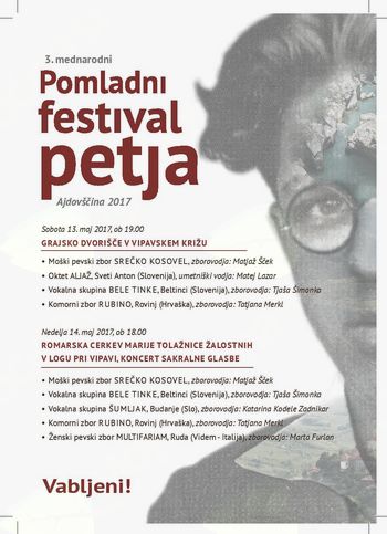 Mednarodni pomladni festival petja - tretjič Mednarodni pomladni festival petja - tretjič