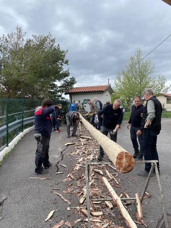 Postavljanje mlaja v Budanjah