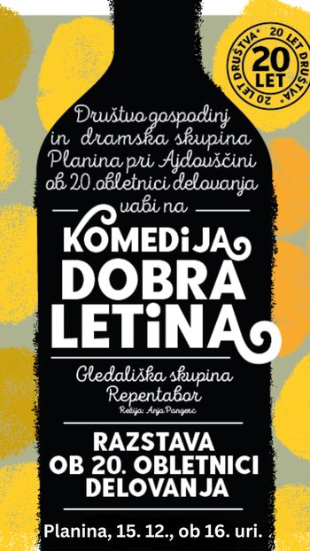 20 let Društva gospodinj in dramske skupine Planina 