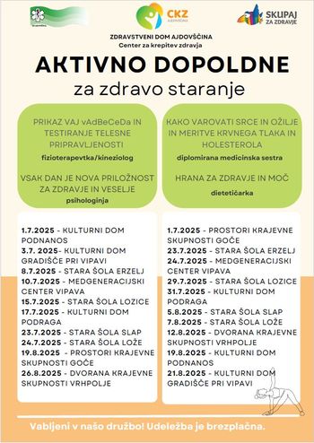 Aktivno dopoldne za zdravo staranje