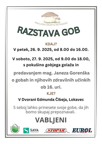Razstava gob v Lokavcu