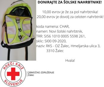 DONIRAJTE ZA ŠOLSKE NAHRBTNIKE!