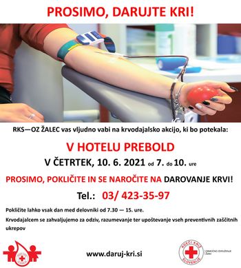 Krvodajalska akcija v Preboldu