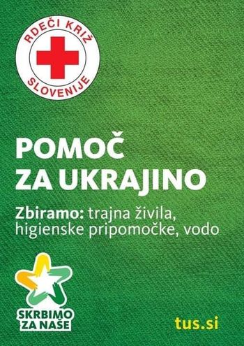 V Tušu Žalec in Polzela zbiramo pomoč za državljane Ukrajine