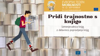 Pridi trajnostno s knjigo - izmenjevalnica knjig z delavnico popravljanja knjig