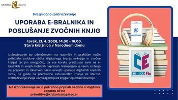 Uporaba e-bralnika in poslušanje zvočnih knjig -izobraževanje