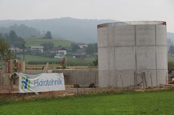 Gradnja čistilne naprave v polnem teku