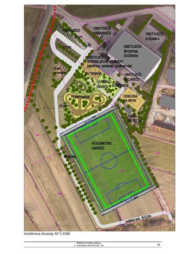 Načrt za širitev športnega parka Horjul