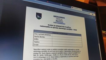 Obvestilo občanom glede plačila NUSZ