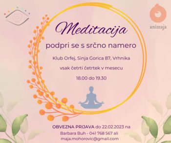 MEDITACIJA "PODPRI SE S SRČNO NAMERO"