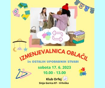 IZMENJEVALNICA OBLAČIL IN DRUGIH UPORABNIH STVARI 