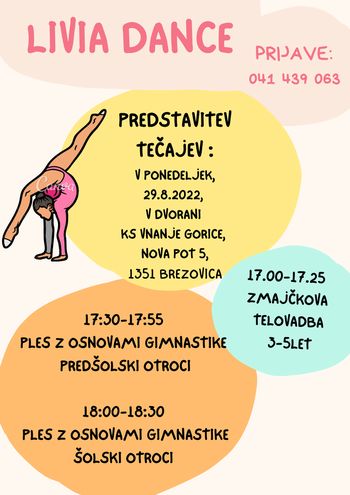 PLES Z OSNOVAMI GIMNASTIKE - VPIS NOVIH ČLANOV IN BREZPLAČNA PREDSTAVITEV