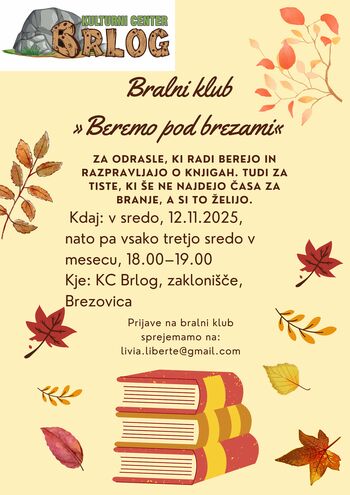 Beremo pod brezami - bralni klub za odrasle