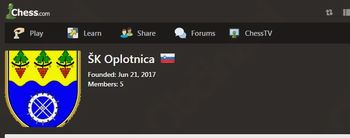 Šah preko spleta - ŠK Oplotnica