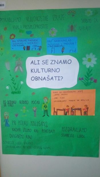 Kultura v 2. razredu podaljšanega bivanja