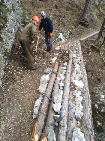 Akcija markacistov PD Ajdovščina na Srednječavenski poti