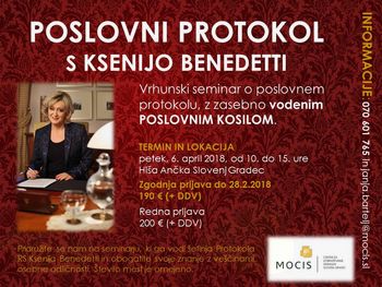 POSLOVNI PROTOKOL S KSENIJO BENEDETTI