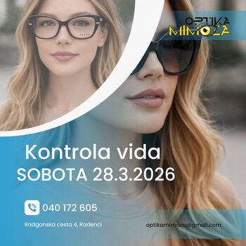 KONTROLA VIDA 28.3.2026 V OPTIKI RADENCI!