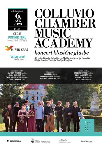 ODPOVEDANO: Koncert klasične glasbe COLLUVIO CHAMBER MUSIC ACADEMY