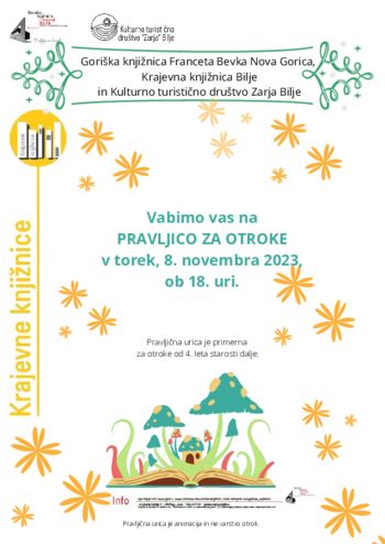 PRAVLJICA ZA OTROKE s knjižničarko Jano Movja