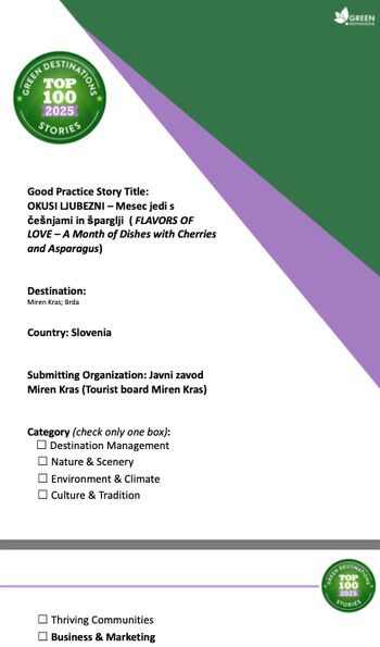 Miren Kras in Brda z "Okusi ljubezni" med TOP 6 na ITB Berlin