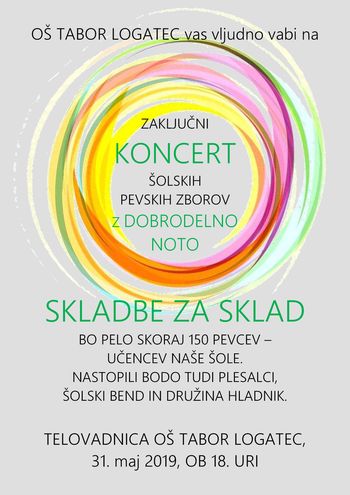 ZAKLJUČNI KONCERT ŠOLSKIH PEVSKIH ZBOROV Z DOBRODELNO NOTO