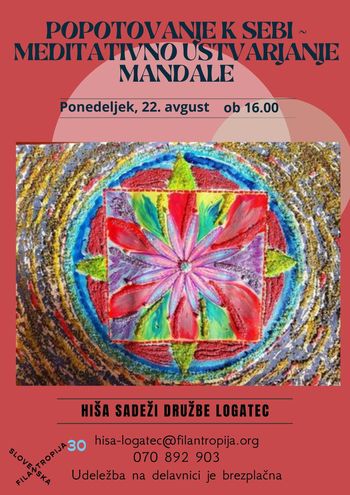 POPOTOVANJE K SEBI ~ MEDITATIVNO USTVARJANJE MANDALE
