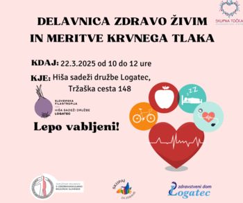 Delavnica "ZDRAVO ŽIVIM" in meritve krvnega tlaka 