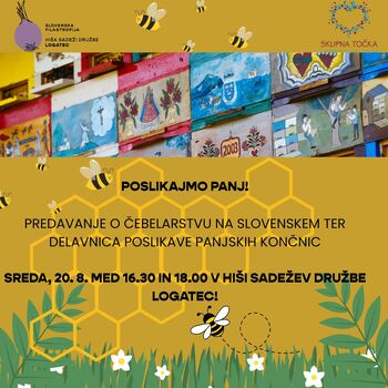 Predavanje o čebelarstvu na Slovenskem ter delavnica poslikave panjskih končnic