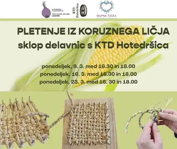 Delavnica pletenja podstavka iz koruznega ličja 