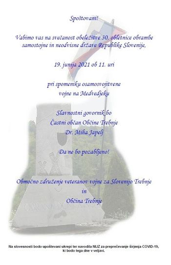 Obeležitev 30. obletnice obrambe samostojne in neodvisne države Republike Slovenije