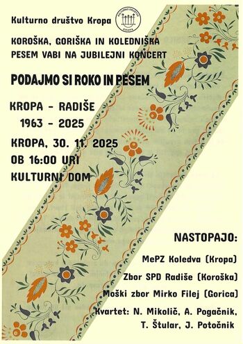 PODAJMO SI ROKO IN PESEM 