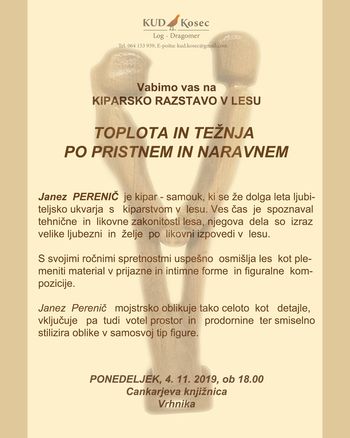 Otvoritev kiparske razstave v lesu Janeza Pereniča