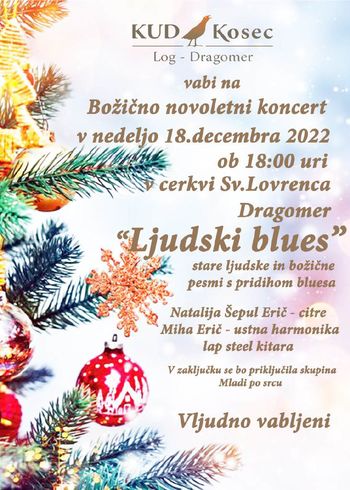 Božično novoletni koncert v cerkvi Sv.Lovrenca v Dragomeru