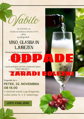Vino, glasba in ljubezen