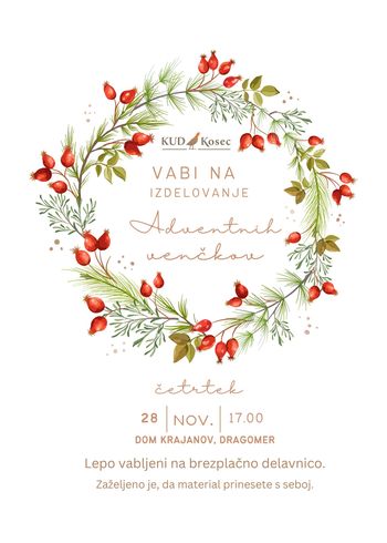Delavnica: Izdelava adventnih venčkov