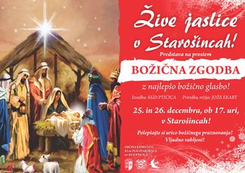 Žive jaslice v Starošincah - predstava na prostem