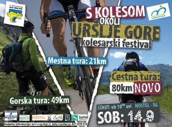 S KOLESOM OKOLI URŠLJE GORE - KOLESARSKI FESTIVAL - PRESTAVLJEN NA 14.9.