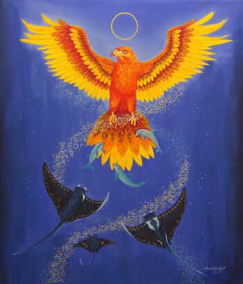 Odprtje razstave transformacijskih - energijskih slik Janje Mavrin