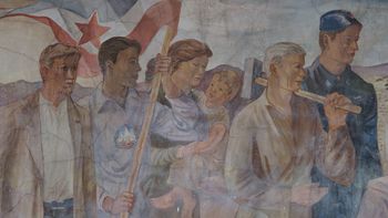 Novoodkrita freska iz obdobja socialističnega realizma v nekdanjem Domu Maksa Perca, predavanje