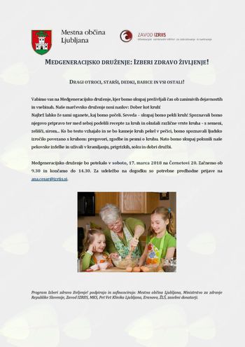 Medgeneracijsko druženje - Izberi zdravo življenje!