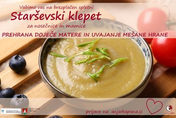 Prehrana doječe matere in uvajanje mešane hrane