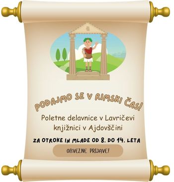 Poletne delavnice Podajmo se v rimski čas: kulinarična delavnica