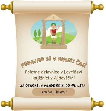 Poletne delavnice Podajmo se v rimski čas: delavnica ilustracije