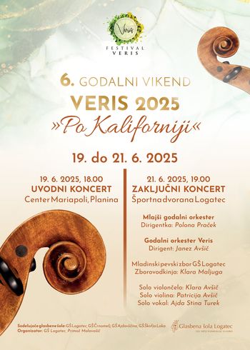 Zaključni koncert 6. Godalnega vikenda Veris 2025 - po Kaliforniji