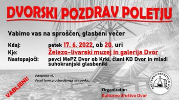 DVORSKI POZDRAV POLETJU