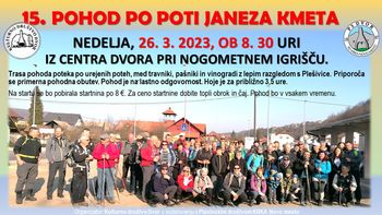 15. pohod po poti Janeza Kmeta