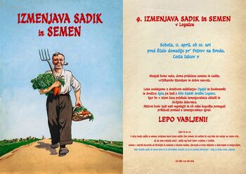 Tradicionalna izmenjava domačih semen in sadik na domačiji Pr' Petrov na Brodu v Logatcu